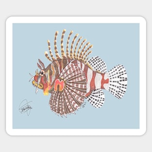 Zebra Lionfish Sticker